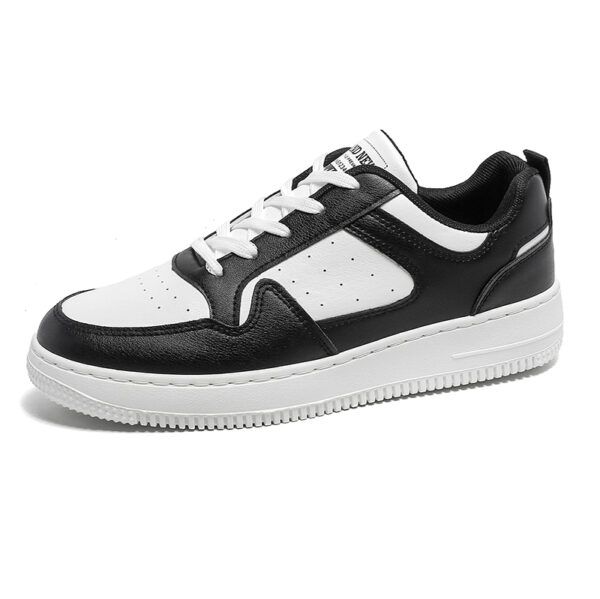 Thick Bottom Sneakers Walking Shoes Work Shoes Black and White Sneakers Comfortable Classic Work Shoes-k066